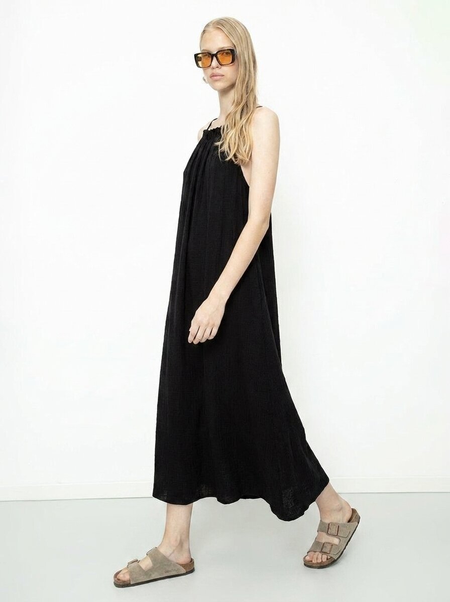 Boho Pearl Backless Flowy Dress- GAIIA