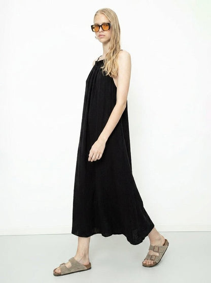 Boho Pearl Backless Flowy Dress- GAIIA