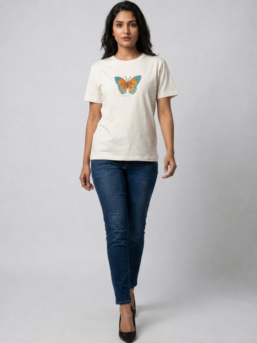 ButterFly Embellished T-shirt - GAIIA