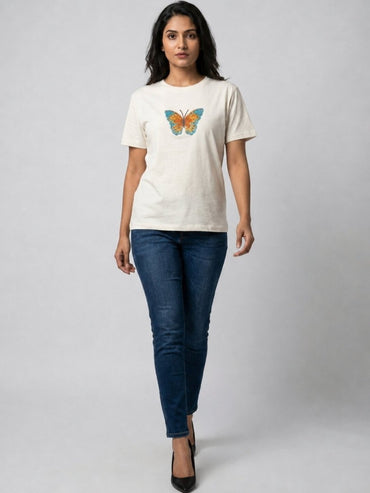 ButterFly Embellished T-shirt - GAIIA