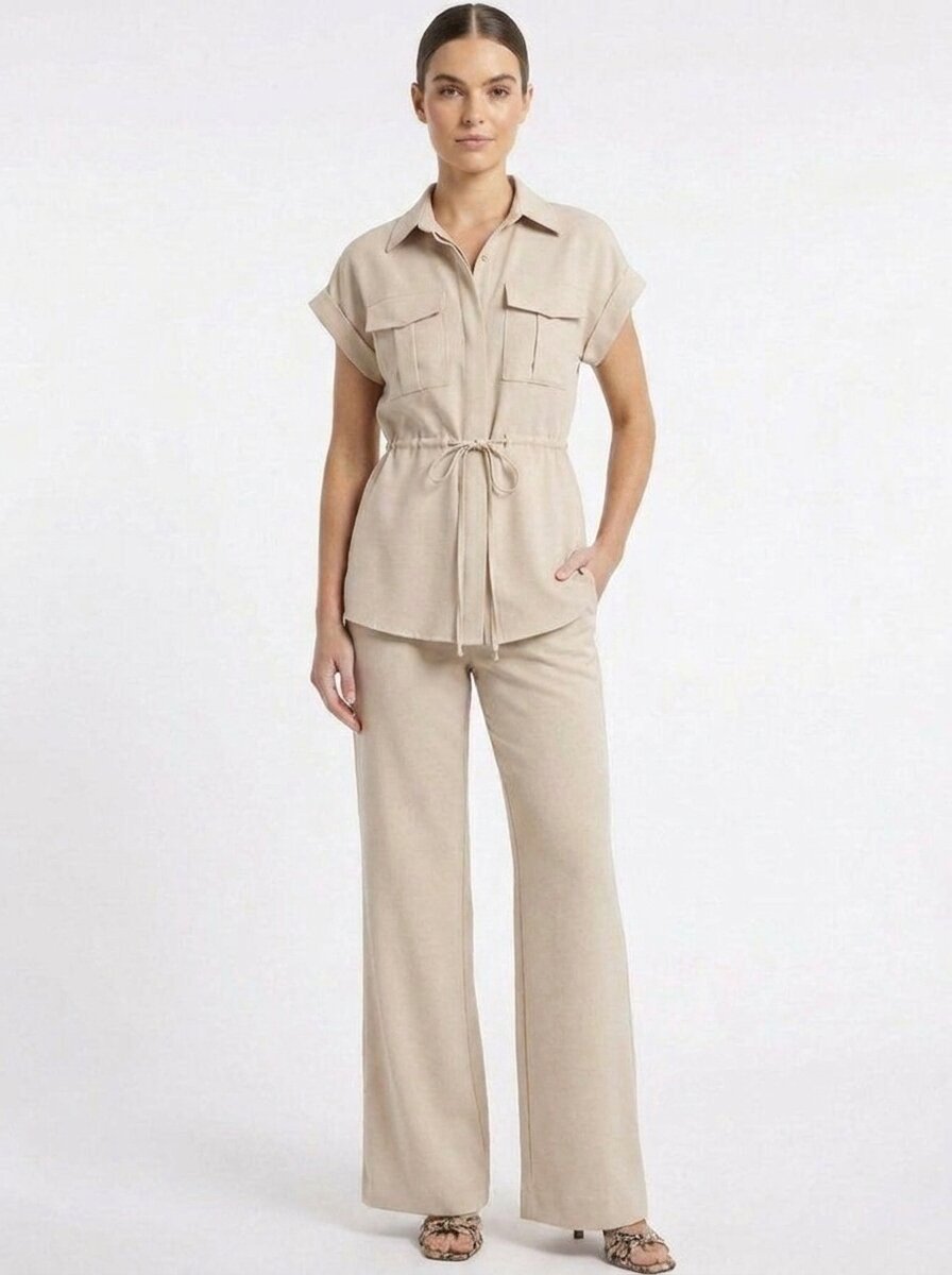 Coastal Calm Drawstring Co-Ord - GAIIA