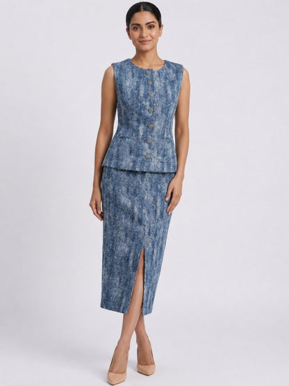 Embellished Blazer & Skirt Co-Ord Set - GAIIA