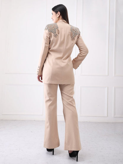 Gaiia Double Breasted Sequin Partywear Co - Ord Blazer Set - GAIIA