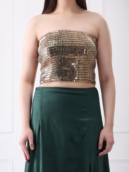 Gaiia Embellished Bustier With Maxi Skirt Co - Ord Set - GAIIA