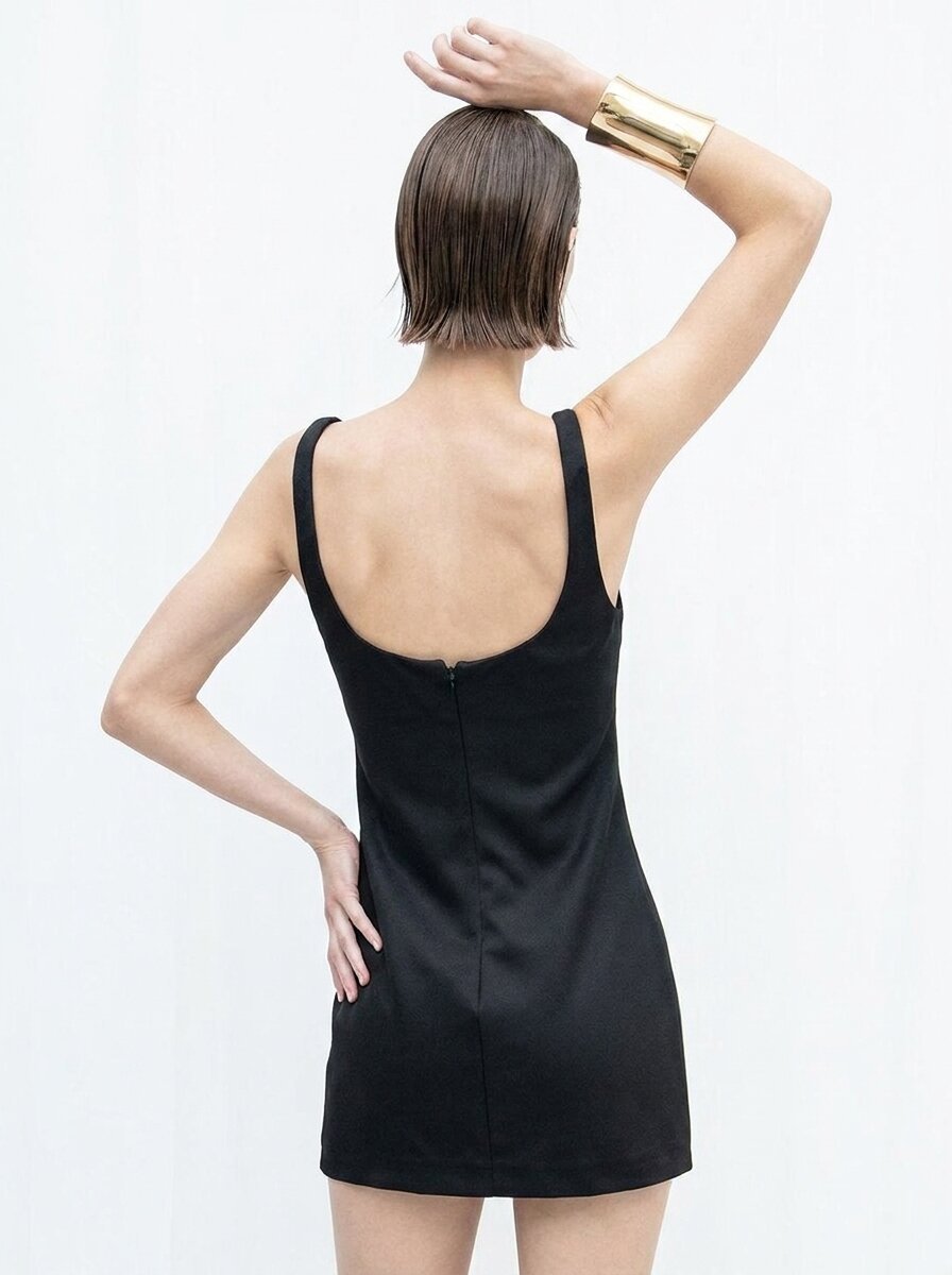 Gaiia Fitted Square-Neck Dress - GAIIA