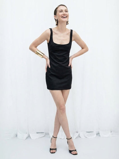 Gaiia Fitted Square-Neck Dress - GAIIA