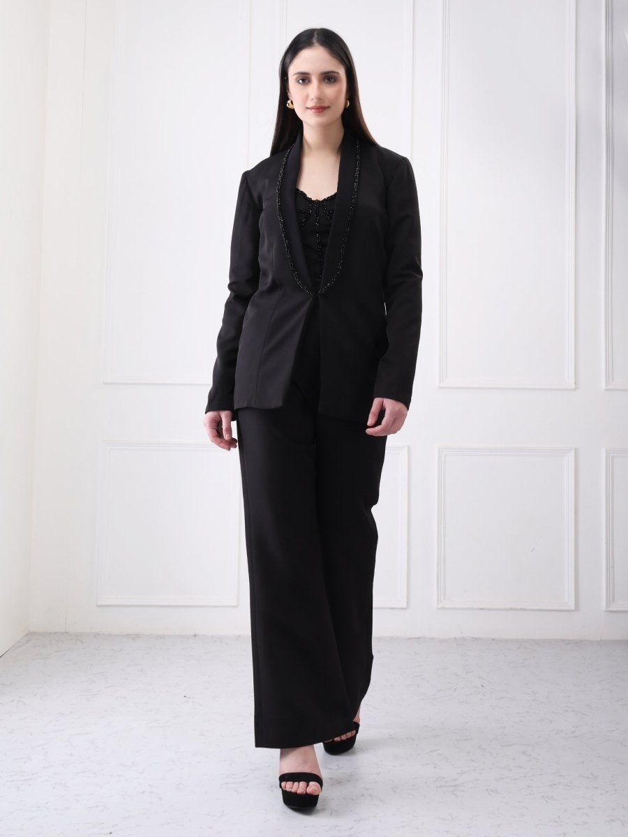 Gaiia Single Breasted Embellished Co - Ord Blazer Set - GAIIA