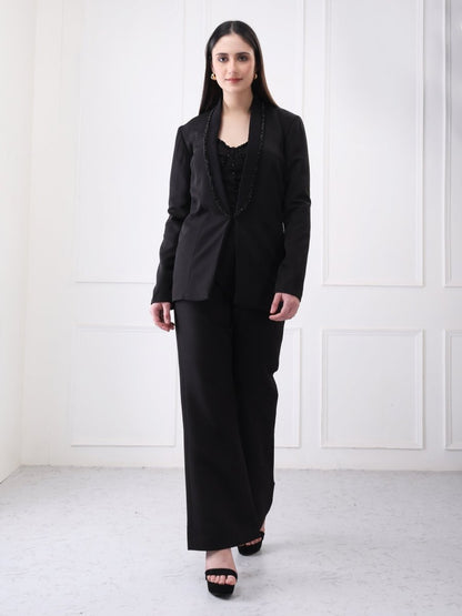 Gaiia Single Breasted Embellished Co - Ord Blazer Set - GAIIA