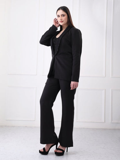 Gaiia Single Breasted Embellished Co - Ord Blazer Set - GAIIA