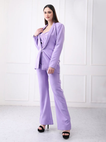 Gaiia Single Breasted Embellished Co - Ord Blazer Set - GAIIA