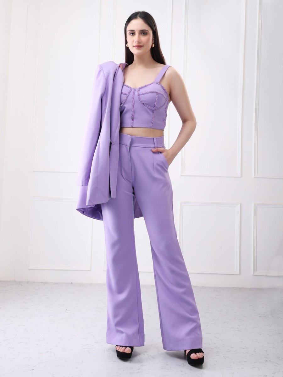 Gaiia Single Breasted Embellished Co - Ord Blazer Set - GAIIA