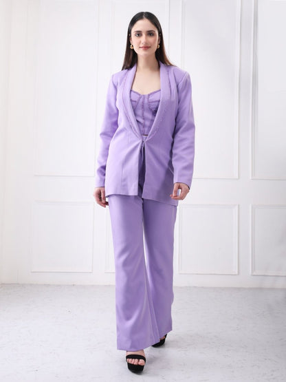 Gaiia Single Breasted Embellished Co - Ord Blazer Set - GAIIA