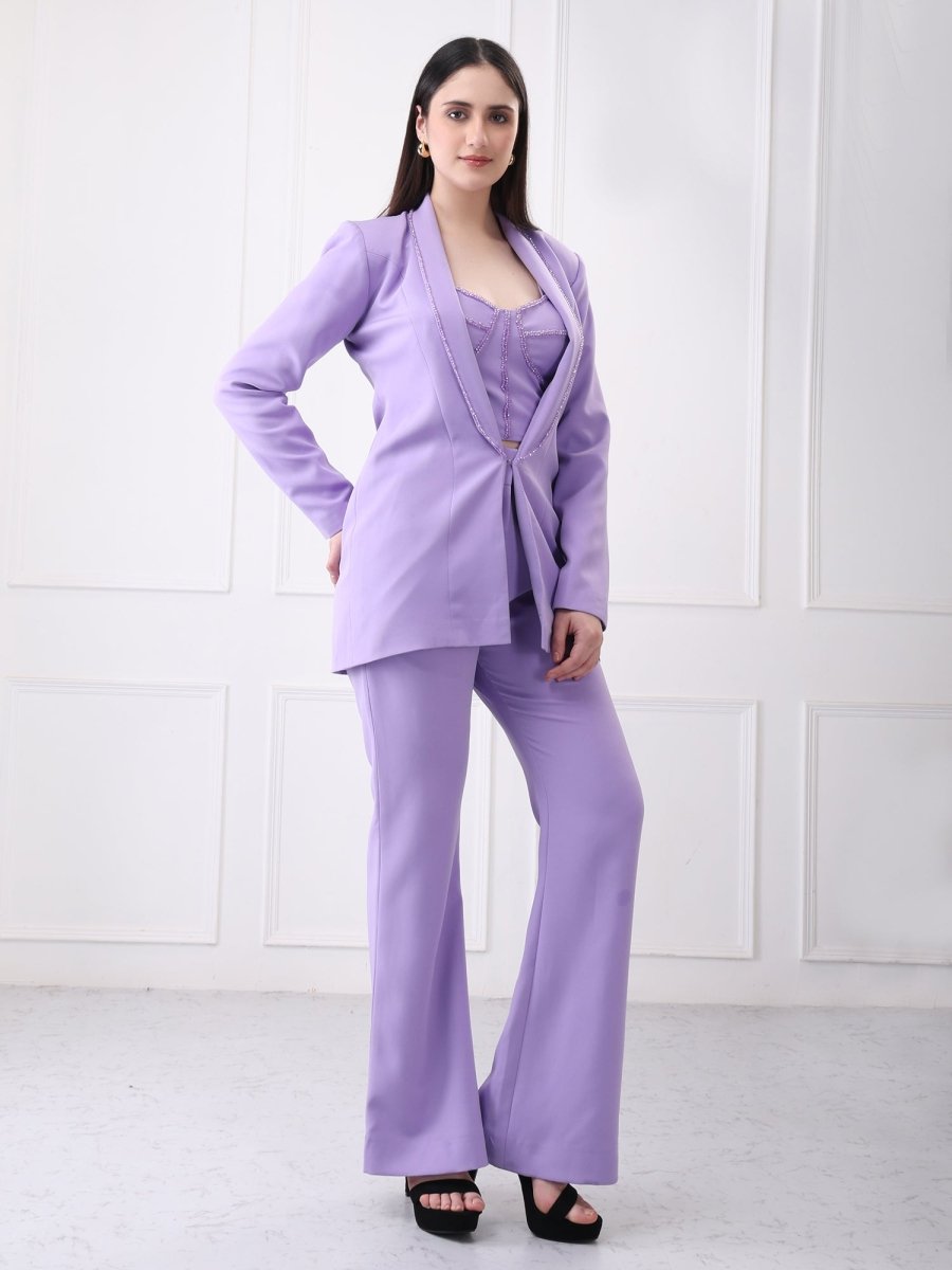 Gaiia Single Breasted Embellished Co - Ord Blazer Set - GAIIA