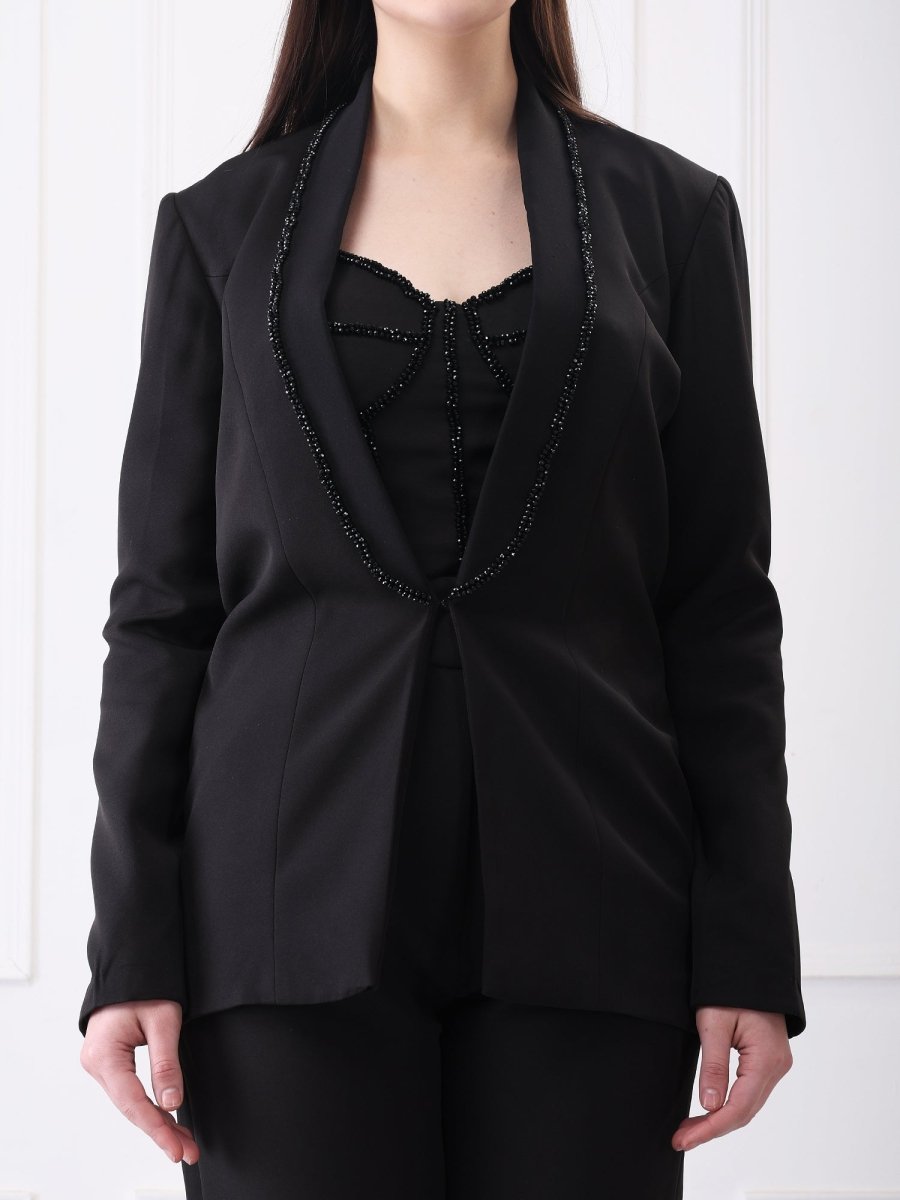 Gaiia Single Breasted Embellished Co - Ord Blazer Set - GAIIA