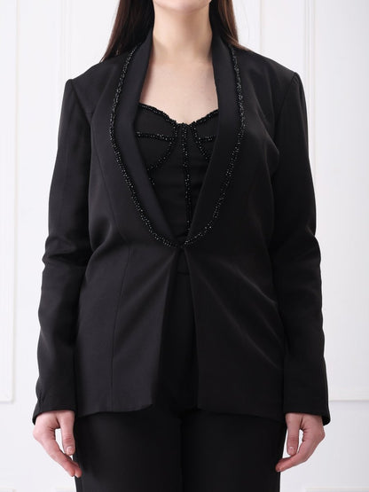 Gaiia Single Breasted Embellished Co - Ord Blazer Set - GAIIA