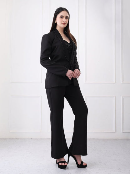 Gaiia Single Breasted Embellished Co - Ord Blazer Set - GAIIA