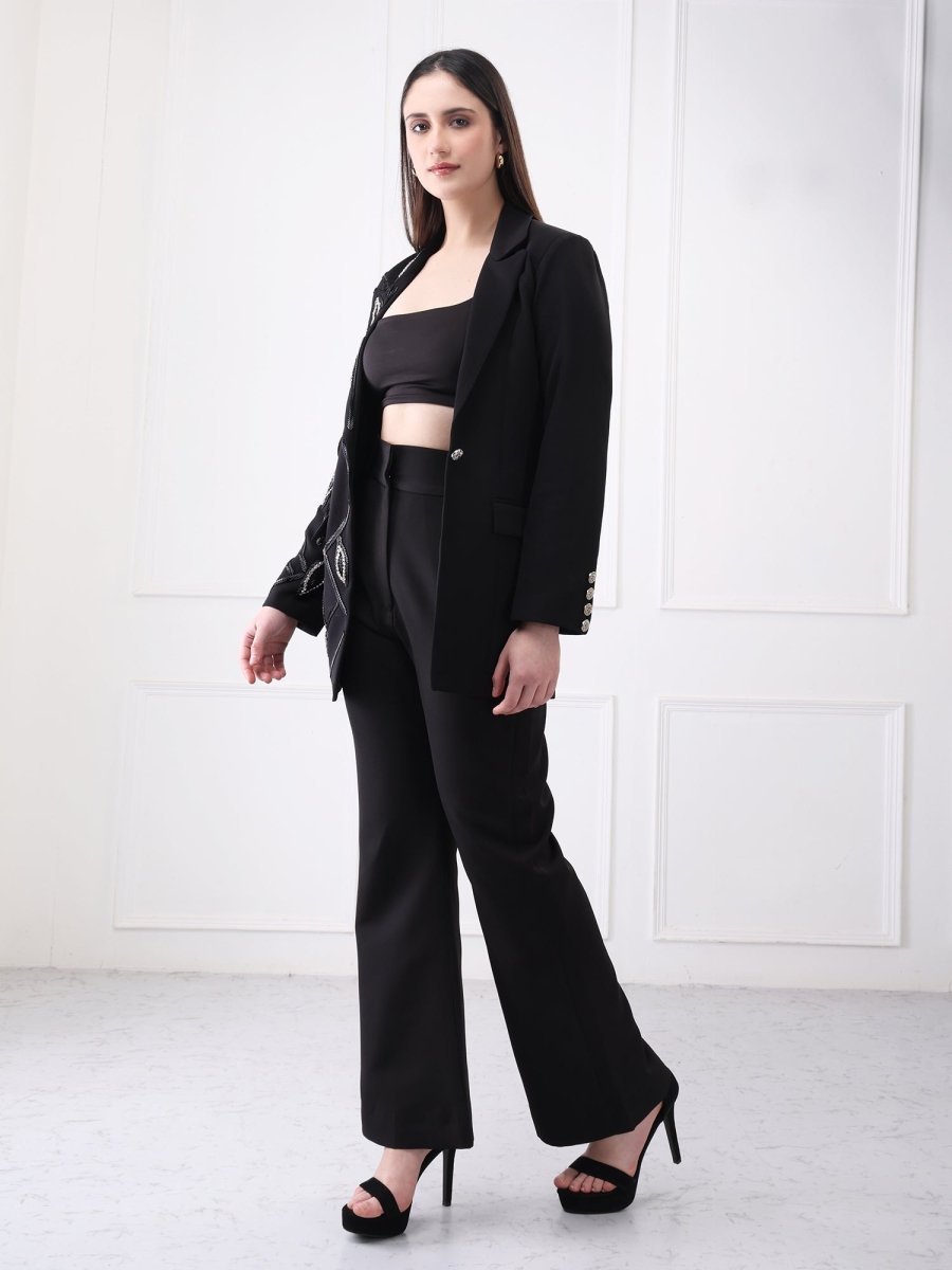 Gaiia Single Breasted Sequin Partywear Co - Ord Blazer Set - GAIIA