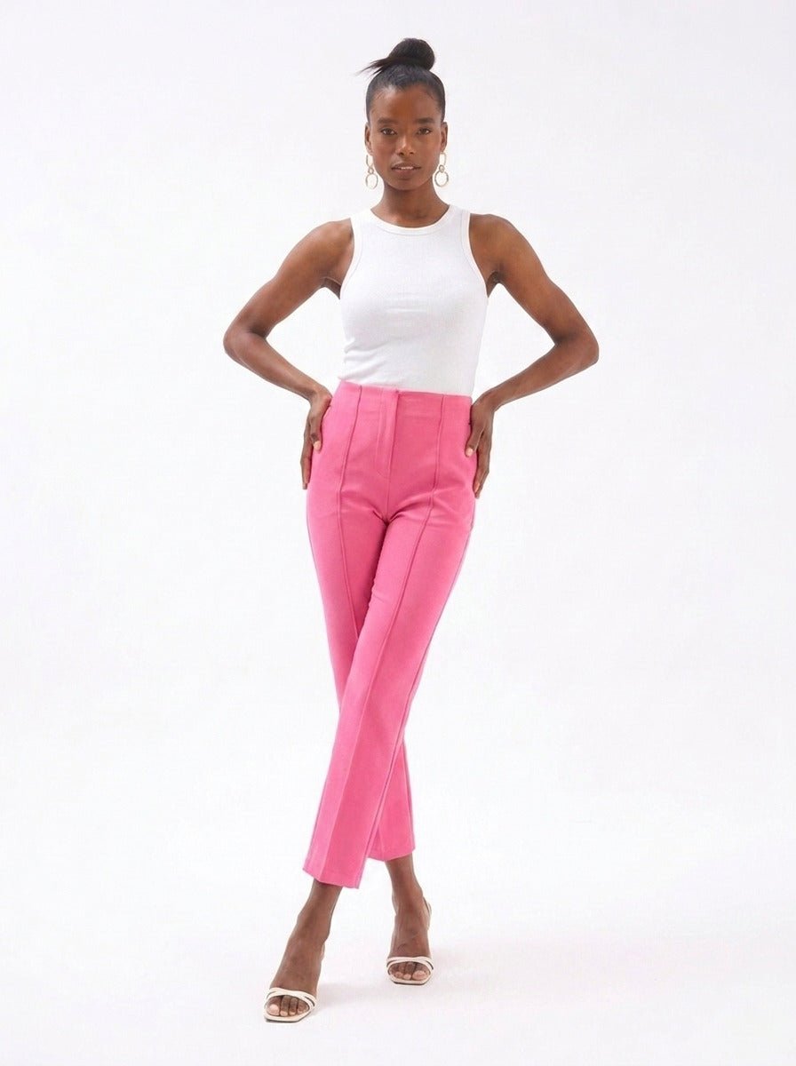 Gaiia Solid Color Trouser With Crease - GAIIA