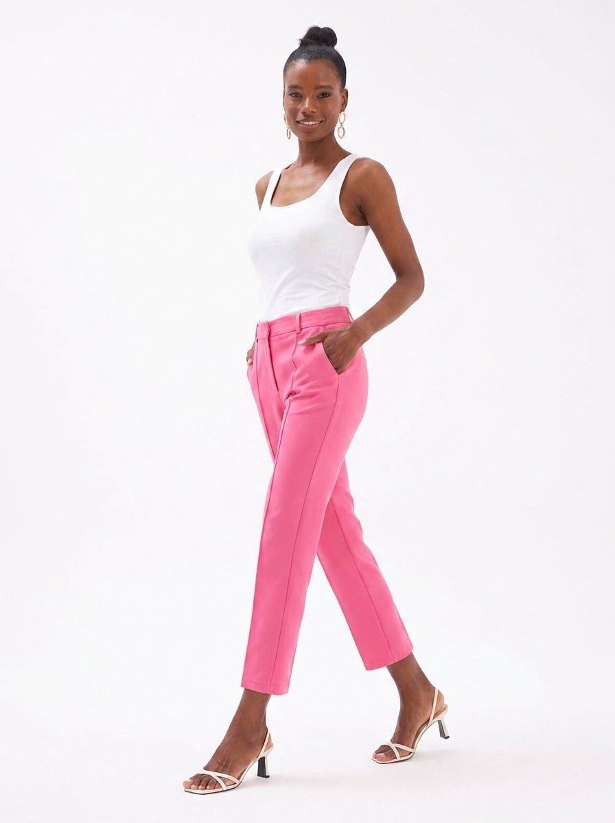 Gaiia Solid Color Trouser With Crease - GAIIA
