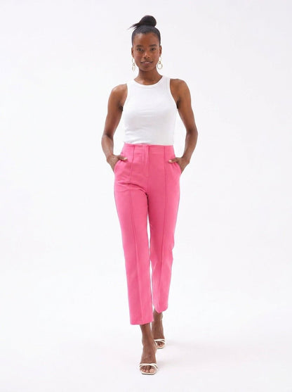 Gaiia Solid Color Trouser With Crease - GAIIA