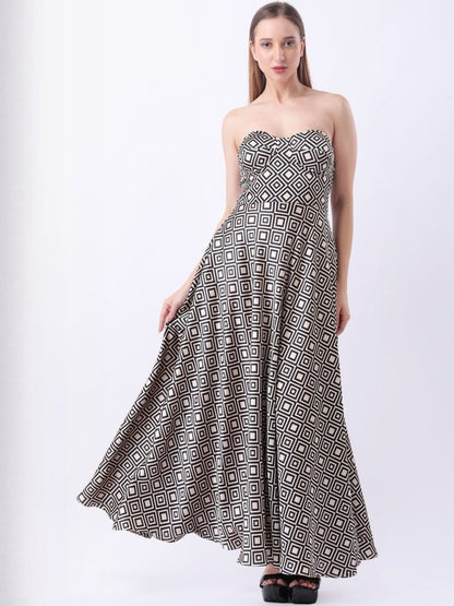 Gaiia Strapless Printed Dress - GAIIA
