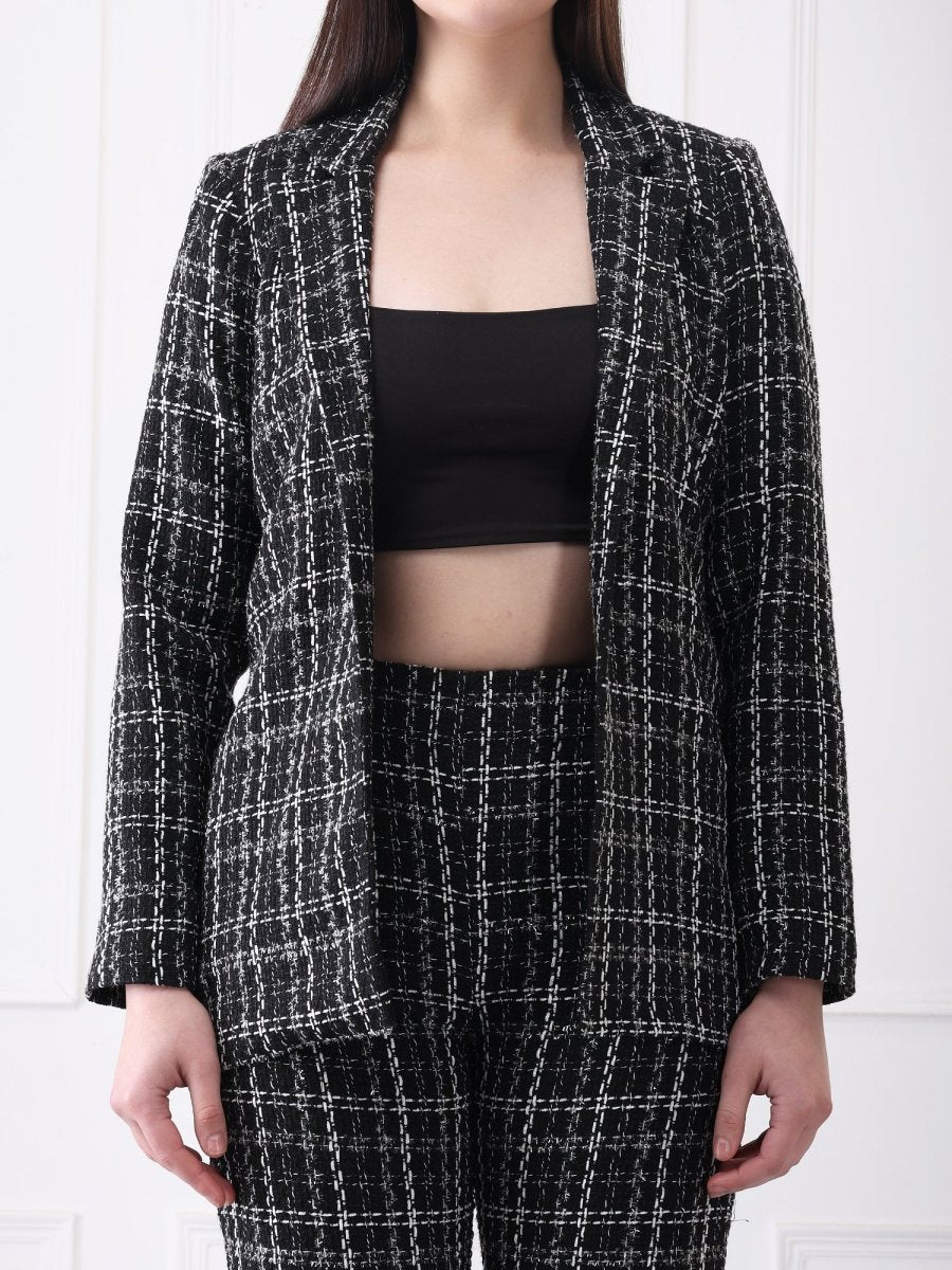 Gaiia Tweed Pant With Bustier Co - Ord Set - GAIIA