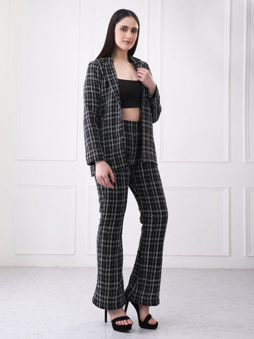 Gaiia Tweed Pant With Bustier Co - Ord Set - GAIIA
