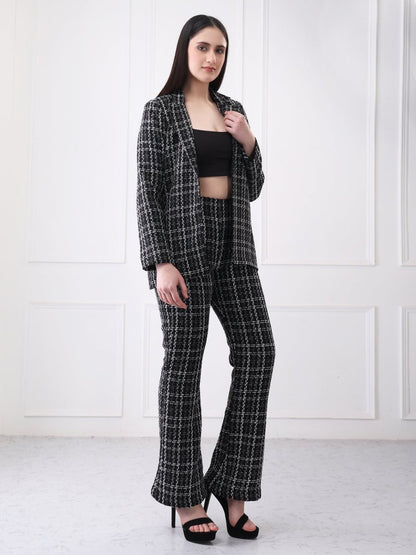 Gaiia Tweed Pant With Bustier Co - Ord Set - GAIIA
