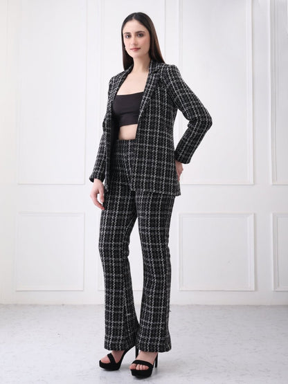 Gaiia Tweed Pant With Bustier Co - Ord Set - GAIIA