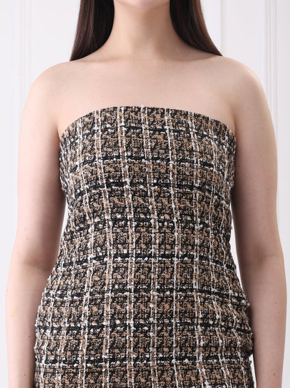 Gaiia Tweed Strapless Mini Dress - GAIIA