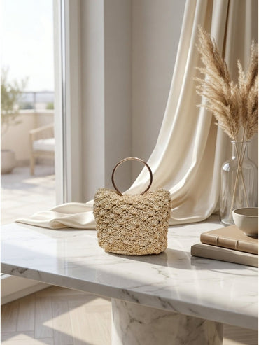 Golden Shell Crochet Handbag - GAIIA