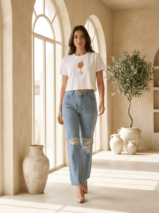 Hand Beaded Cocktail Beaded Crop Top - GAIIA