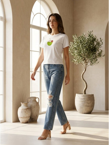 Hand Beaded Coconut Cotton Crop Top - GAIIA