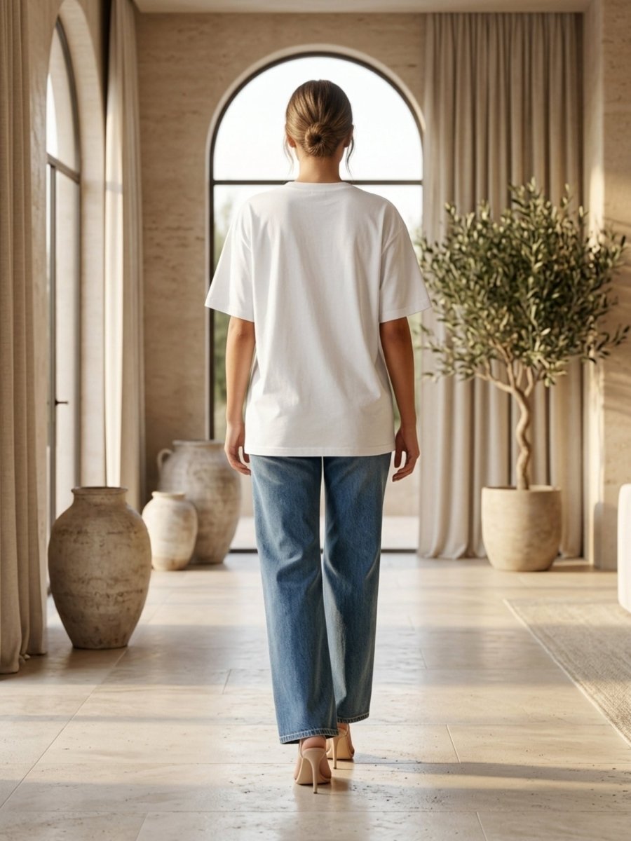 Hand Beaded Sun Cotton T-shirt - GAIIA