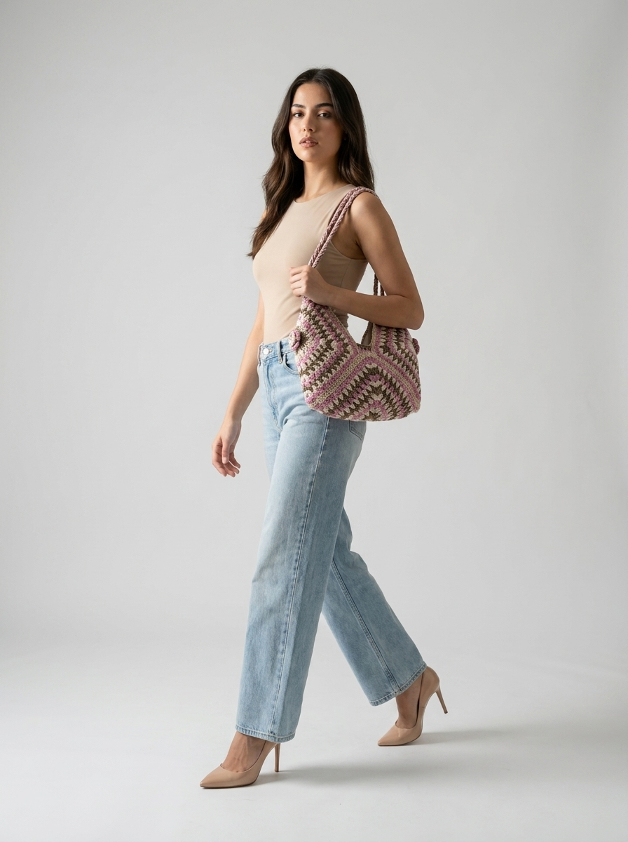 Handcrafted Crochet Hobo Shoulder Bag | GAIIA