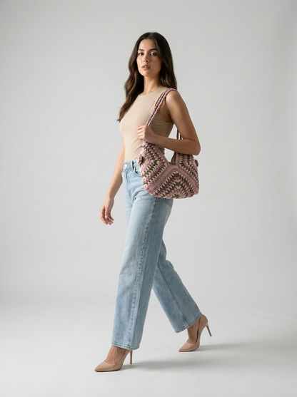 Handcrafted Crochet Hobo Shoulder Bag | GAIIA