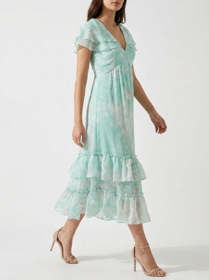 Mint Matcha Muse Ruffle Dress