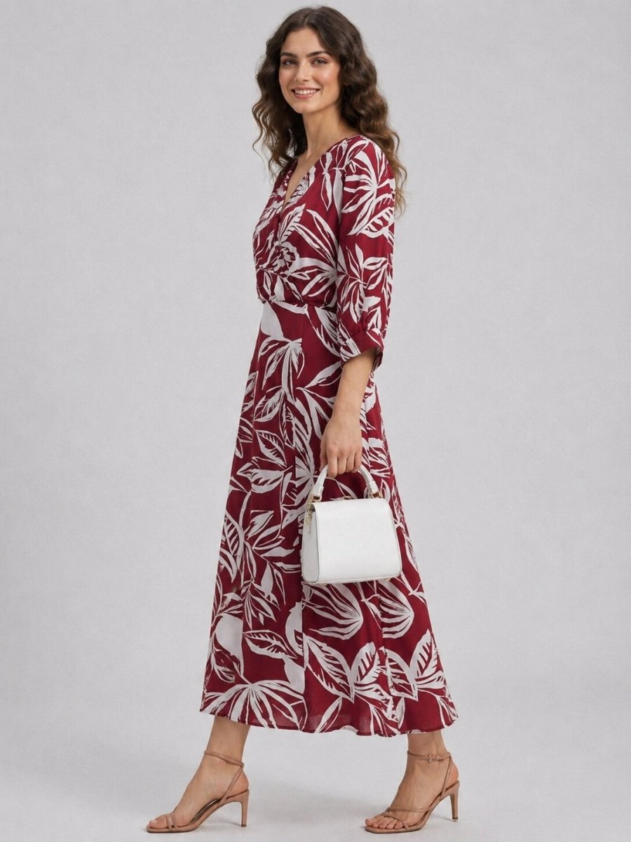 Lightweight Flowy Floral Printed Cotton Dress - GAIIA