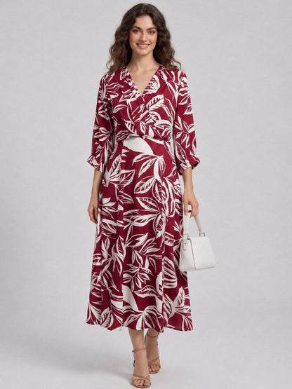Lightweight Flowy Floral Printed Cotton Dress - GAIIA