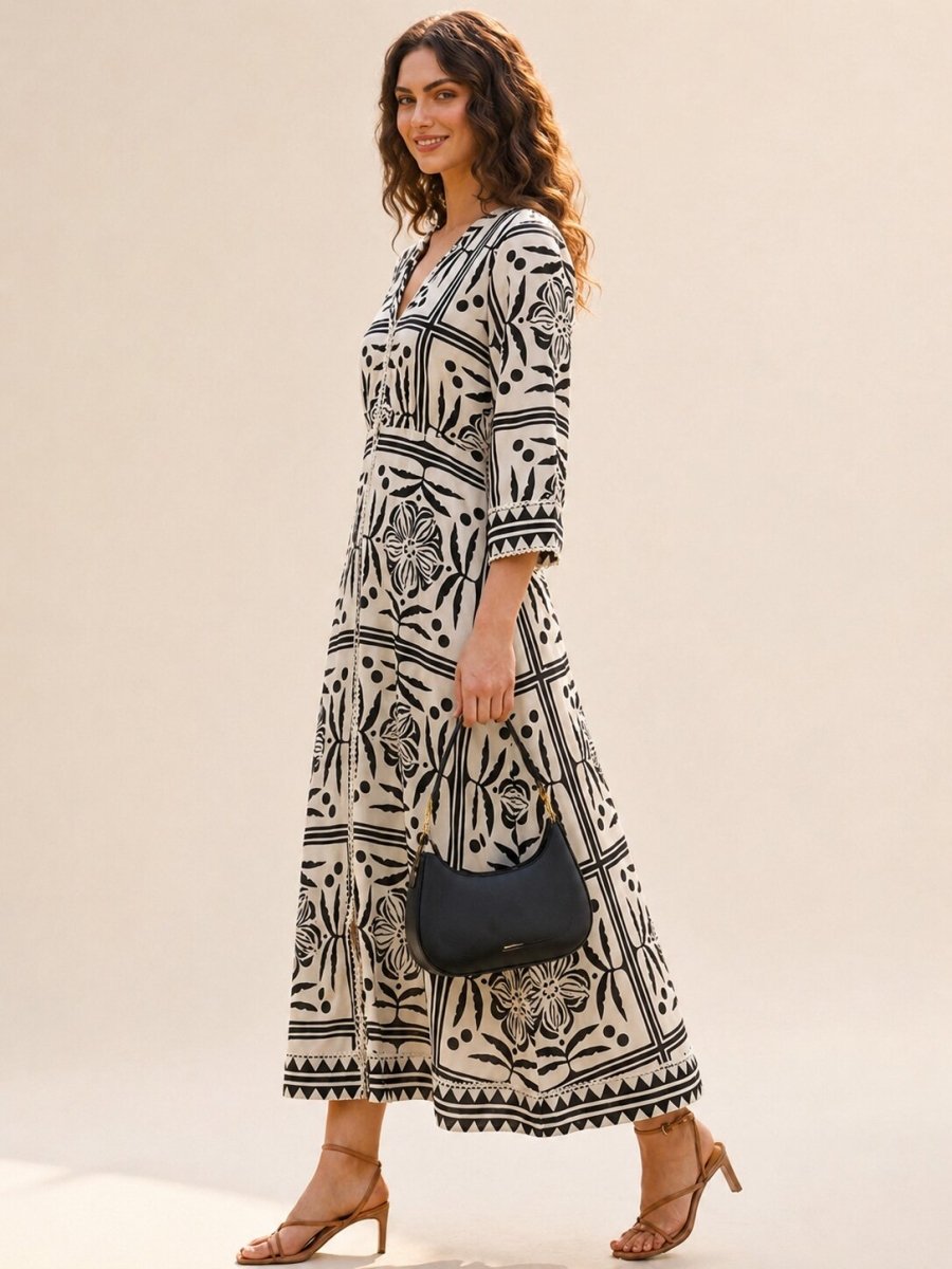 Lightweight Flowy Floral Summer Dress for Women - GAIIA