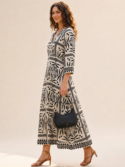 Lightweight Flowy Floral Summer Dress for Women - GAIIA