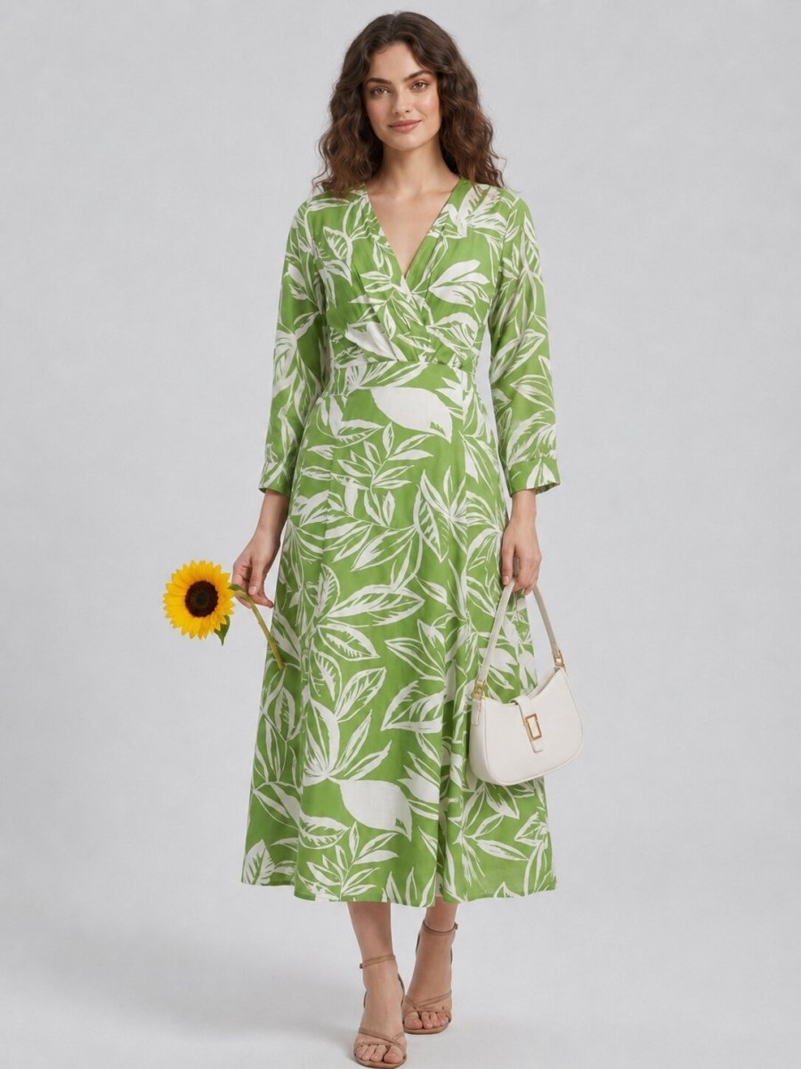 Lightweight Flowy Summer Floral Printed Cotton Dress - GAIIA