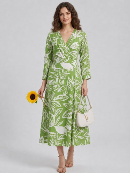 Lightweight Flowy Summer Floral Printed Cotton Dress - GAIIA