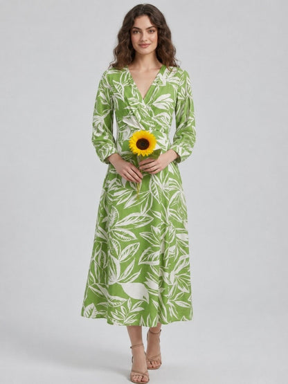 Lightweight Flowy Summer Floral Printed Cotton Dress - GAIIA