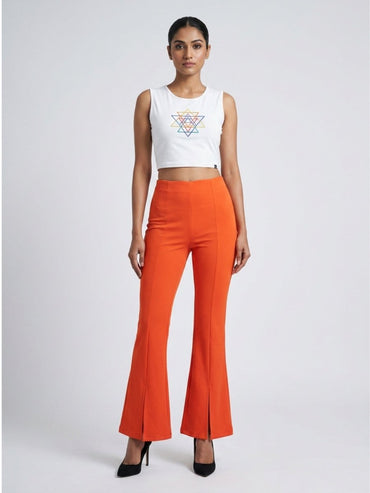 Multicolour Beaded Sri Yantra Cotton Tank Top - GAIIA