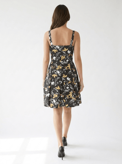 Petal Pop Square Neck Sleeveless Cotton Dress - GAIIA