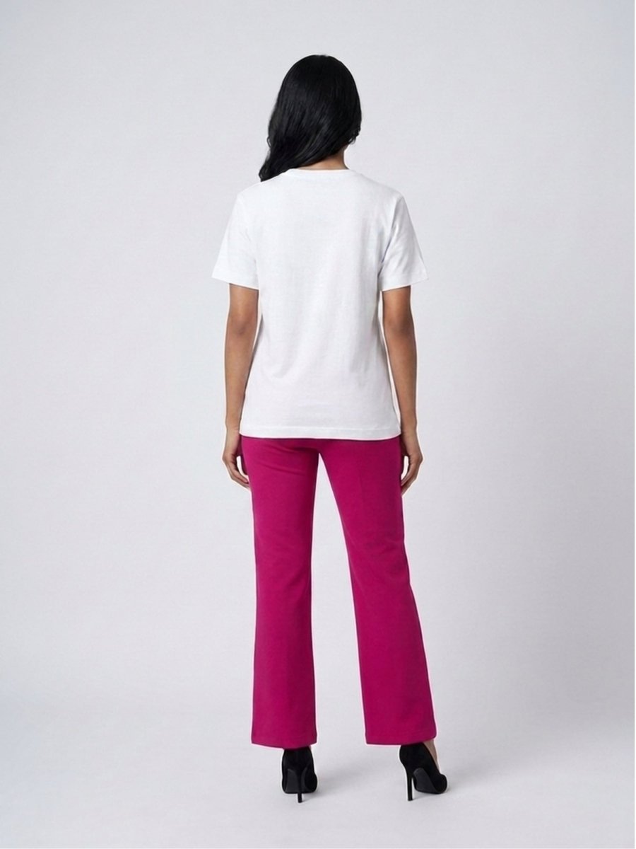 Pink Beaded Sri Yantra Cotton T-Shirts - GAIIA