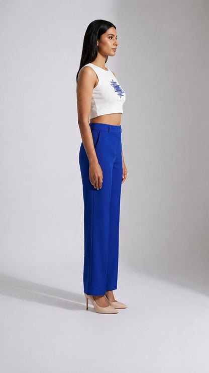 Purple Beaded Sri Yantra Cotton Tank Top - GAIIA
