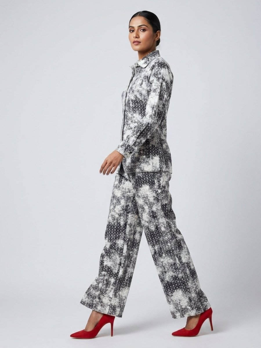 Silver Smokey Vibe Embellished Co - Ord Set - GAIIA