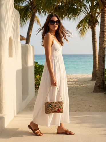 Spice Trail Beaded Handwoven Clutch - GAIIA